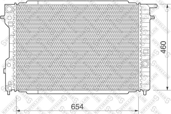 1025078SX STELLOX Радиатор, охлаждение двигателя