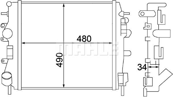 WG2182694 WILMINK GROUP Радиатор, охлаждение двигателя