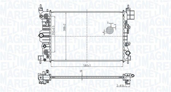 350213178900 MAGNETI MARELLI Радиатор, охлаждение двигателя