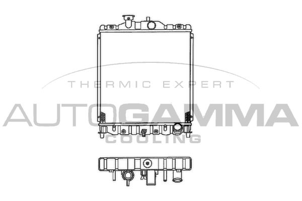 102112 AUTOGAMMA Радиатор, охлаждение двигателя