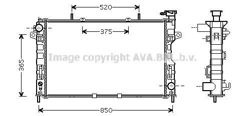 CR2117 AVA QUALITY COOLING Радиатор, охлаждение двигателя