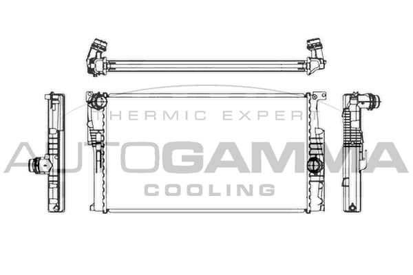 107161 AUTOGAMMA Радиатор, охлаждение двигателя