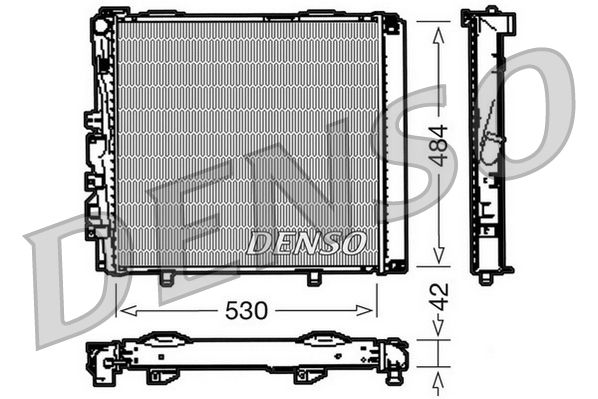 DRM17040 DENSO Радиатор, охлаждение двигателя