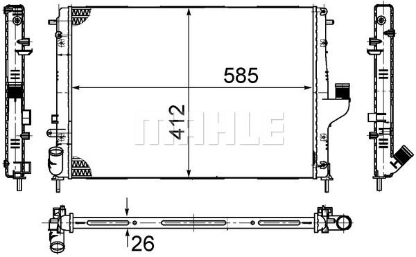 CR1790000S MAHLE Радиатор, охлаждение двигателя