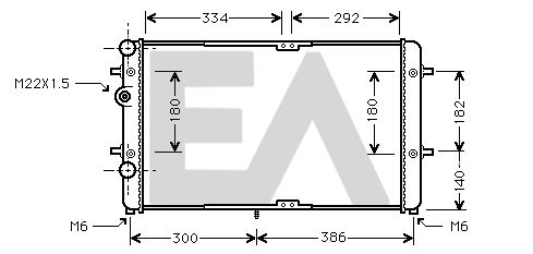 31R77101 EACLIMA Радиатор, охлаждение двигателя