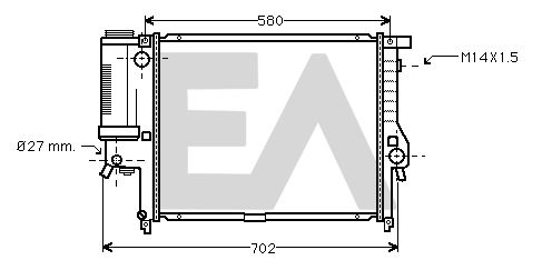 31R07052 EACLIMA Радиатор, охлаждение двигателя