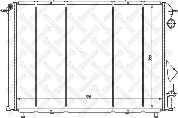 1025231SX STELLOX Радиатор, охлаждение двигателя