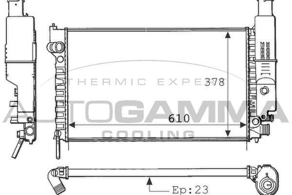 100765 AUTOGAMMA Радиатор, охлаждение двигателя