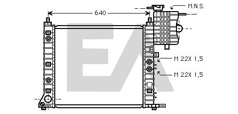 31R50144 EACLIMA Радиатор, охлаждение двигателя