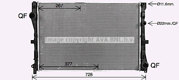 MS2728 AVA QUALITY COOLING Радиатор, охлаждение двигателя