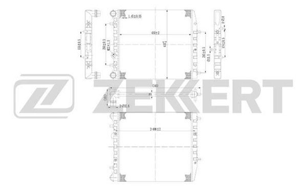 MK1008 ZEKKERT Радиатор, охлаждение двигателя