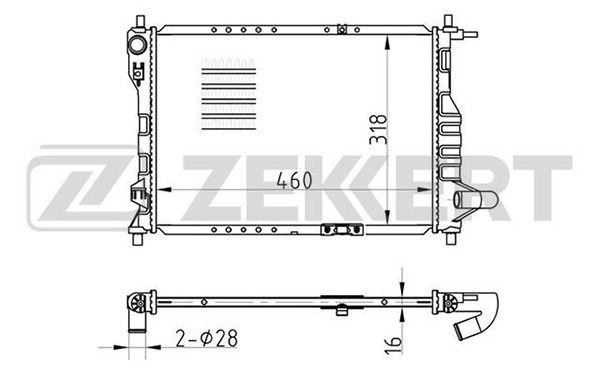 MK1007 ZEKKERT Радиатор, охлаждение двигателя