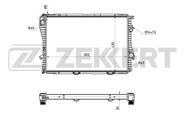 MK1048 ZEKKERT Радиатор, охлаждение двигателя