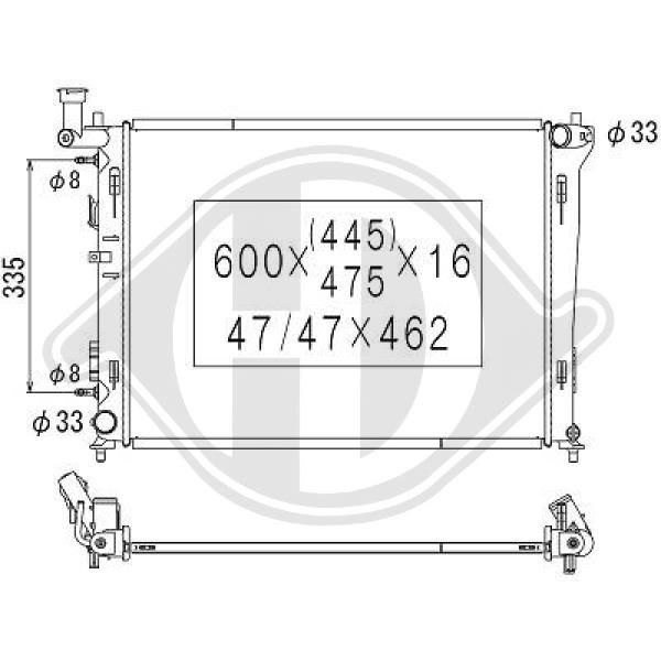 DCM3697 DIEDERICHS Радиатор, охлаждение двигателя