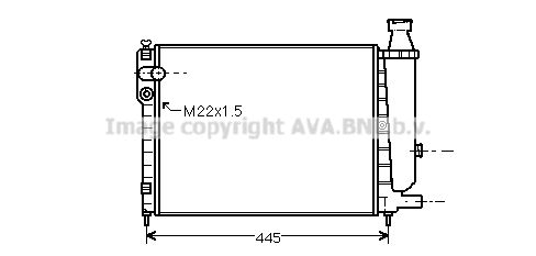 CNA2046 AVA QUALITY COOLING Радиатор, охлаждение двигателя