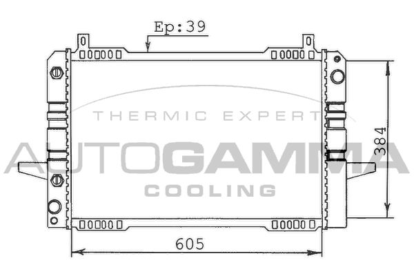 100382 AUTOGAMMA Радиатор, охлаждение двигателя