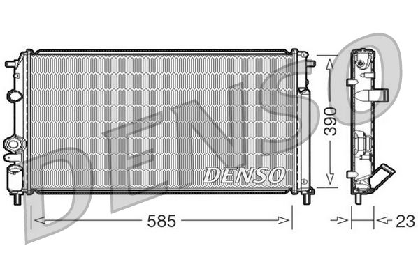 DRM23053 DENSO Радиатор, охлаждение двигателя