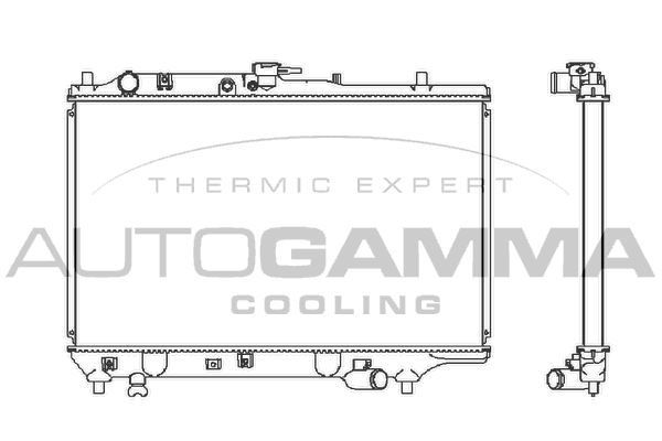100490 AUTOGAMMA Радиатор, охлаждение двигателя