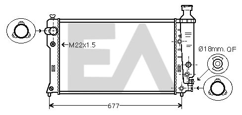 31R55030 EACLIMA Радиатор, охлаждение двигателя