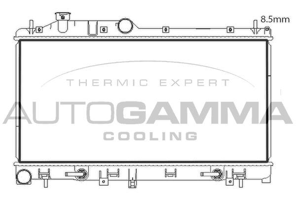 107837 AUTOGAMMA Радиатор, охлаждение двигателя