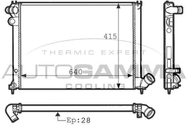 100778 AUTOGAMMA Радиатор, охлаждение двигателя