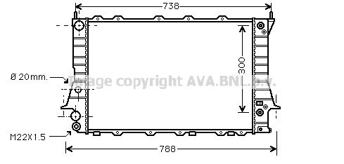 AIA2078 AVA QUALITY COOLING Радиатор, охлаждение двигателя