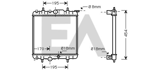 31R55098 EACLIMA Радиатор, охлаждение двигателя