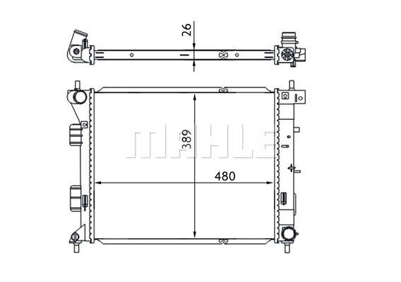 CR1693000S MAHLE Радиатор, охлаждение двигателя