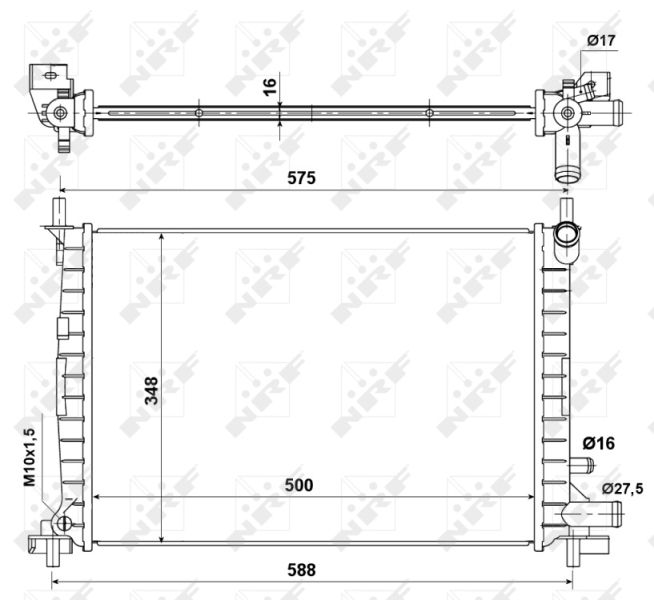 50130A NRF Радиатор, охлаждение двигателя