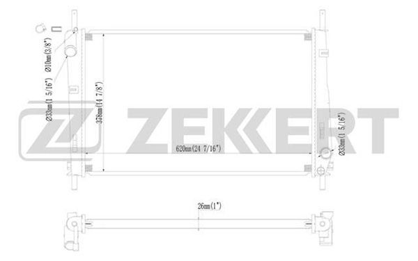 MK1157 ZEKKERT Радиатор, охлаждение двигателя