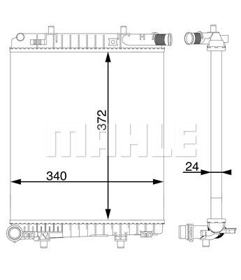 CR1591000S MAHLE Радиатор, охлаждение двигателя