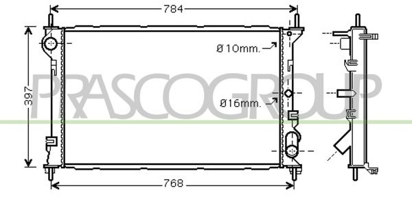 FD930R003 PRASCO Радиатор, охлаждение двигателя