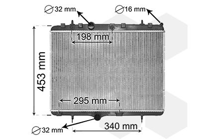 40002255 VAN WEZEL Радиатор, охлаждение двигателя