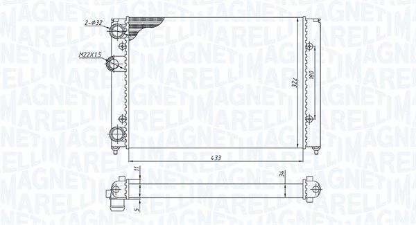 350213187700 MAGNETI MARELLI Радиатор, охлаждение двигателя