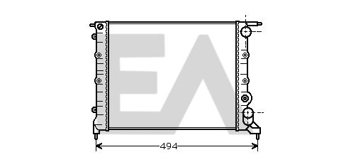 31R60017 EACLIMA Радиатор, охлаждение двигателя