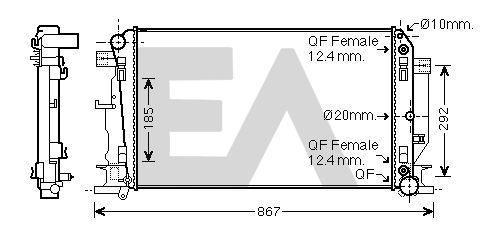 31R50086 EACLIMA Радиатор, охлаждение двигателя