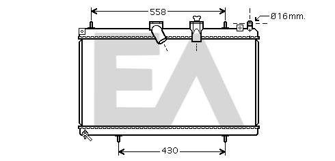 31R10104 EACLIMA Радиатор, охлаждение двигателя