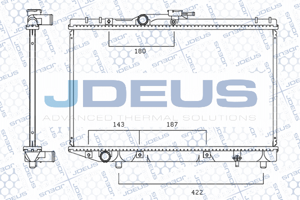 M0280180 JDEUS Радиатор, охлаждение двигателя