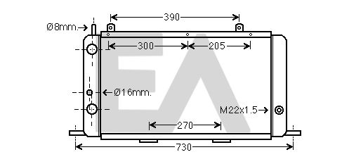 31R02016 EACLIMA Радиатор, охлаждение двигателя