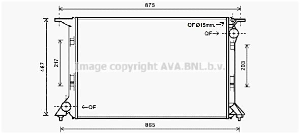 AIA2331 AVA QUALITY COOLING Радиатор, охлаждение двигателя