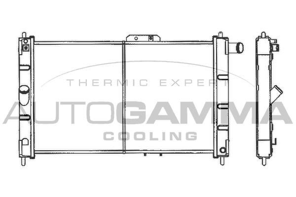 101157 AUTOGAMMA Радиатор, охлаждение двигателя