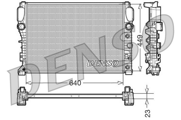 DRM17090 DENSO Радиатор, охлаждение двигателя