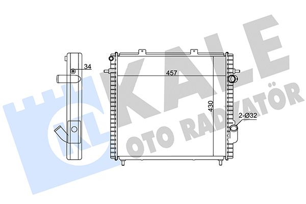 208300 KALE OTO RADYATÖR Радиатор, охлаждение двигателя