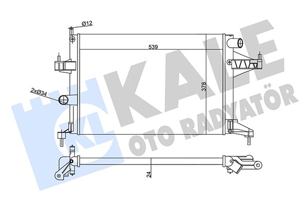 356970 KALE OTO RADYATÖR Радиатор, охлаждение двигателя