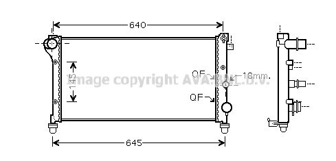 FTA2295 AVA QUALITY COOLING Радиатор, охлаждение двигателя