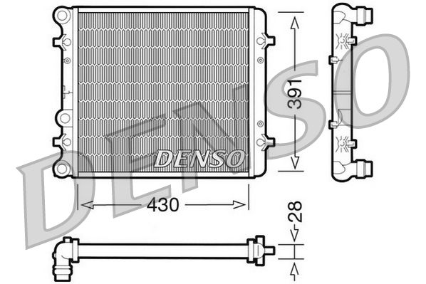 DRM32002 DENSO Радиатор, охлаждение двигателя