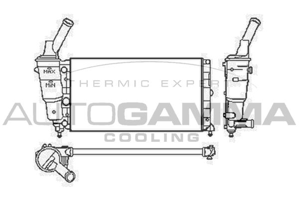 103750 AUTOGAMMA Радиатор, охлаждение двигателя