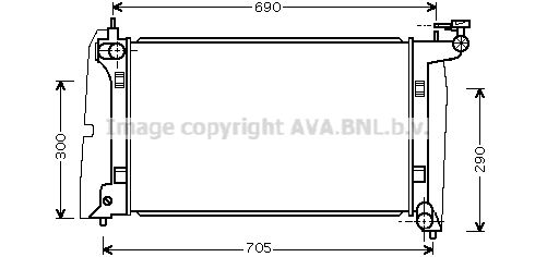 TO2302 AVA QUALITY COOLING Радиатор, охлаждение двигателя