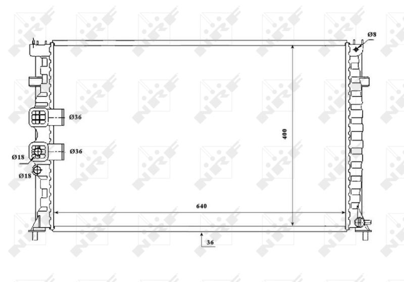 53842 NRF Радиатор, охлаждение двигателя