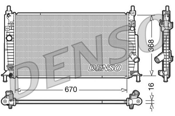 DRM44020 DENSO Радиатор, охлаждение двигателя